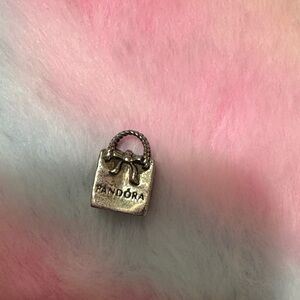 Pandora Silver Bag Charm with Bow
